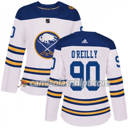 Camisola Buffalo Sabres Ryan OReilly 90 2018 Winter Classic Adidas Branco Authentic - Mulher